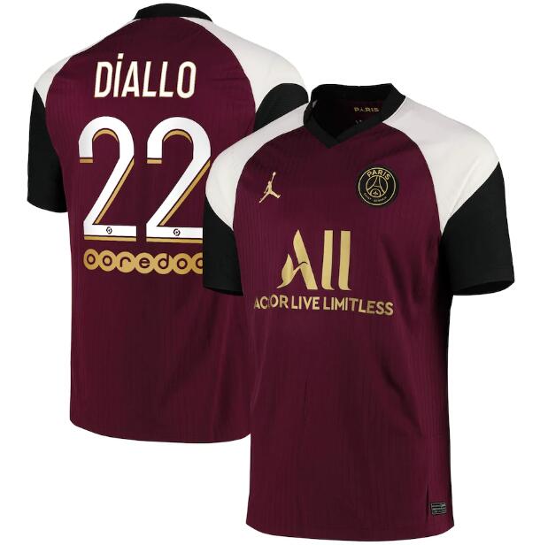 PSG Football Kit Third Soccer Jersey Diallo #22 2020/21